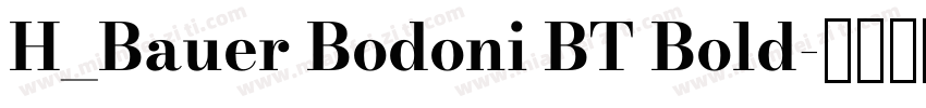 H_Bauer Bodoni BT Bold字体转换